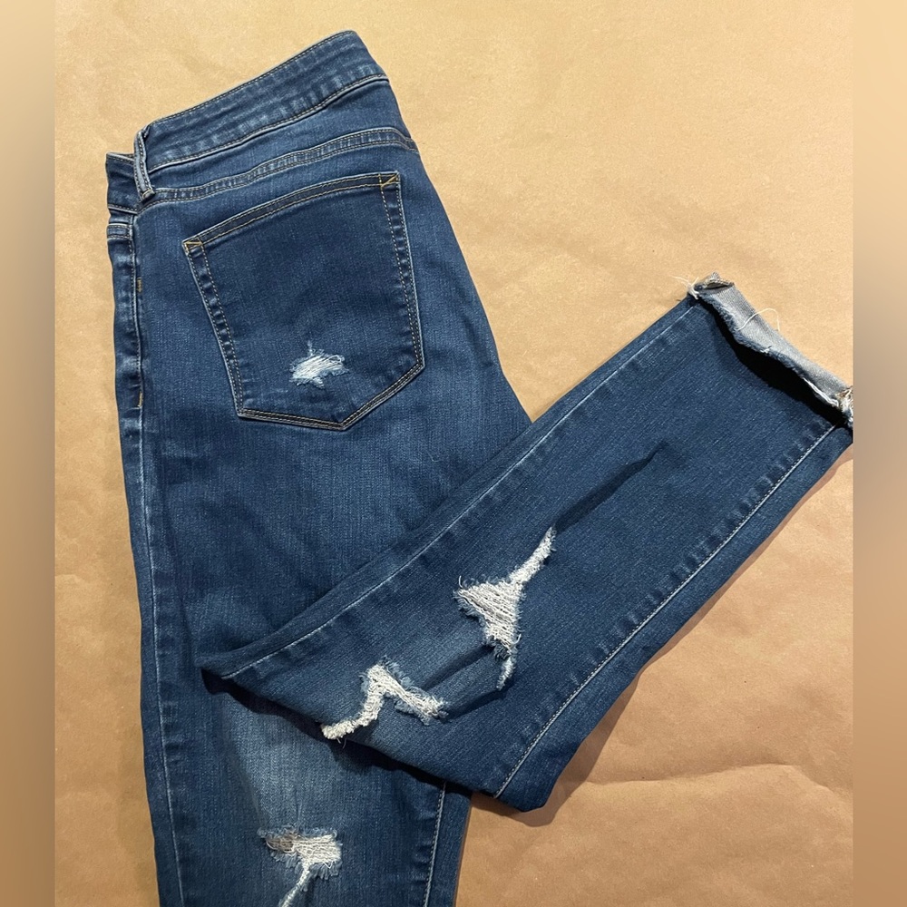 Medium wash jeans, size 14P, a.n.a brand. Lightly worn.